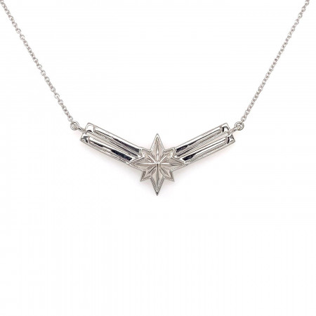 Silver Captain Marvel Necklace