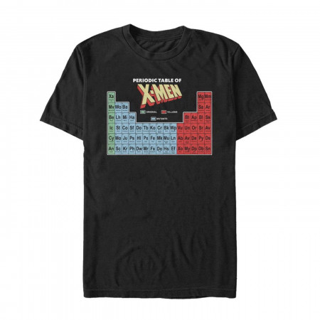 X-Men Periodic Table Men's Black T-Shirt