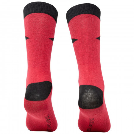 Red Hood Symbol Striped Crew Socks