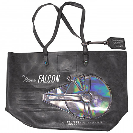 Star Wars Han Solo Millennium Falcon Tote with Iridescent Applique