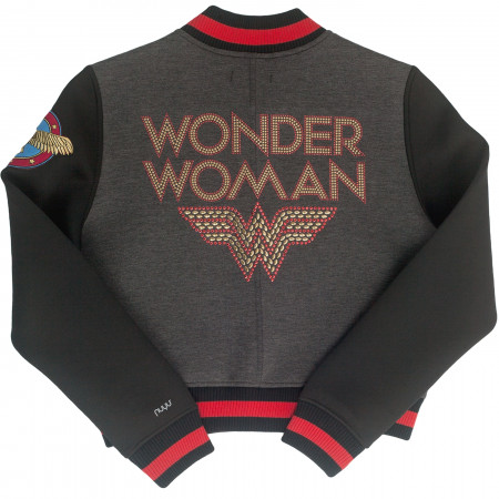 Wonder Woman Studded Varsity Jacket