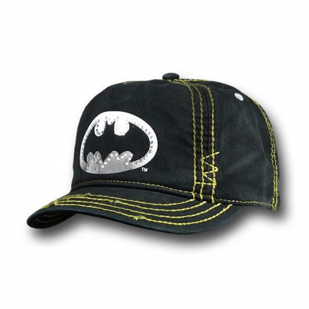Batman Womens Rhinestone Stitch Go-Go Hat