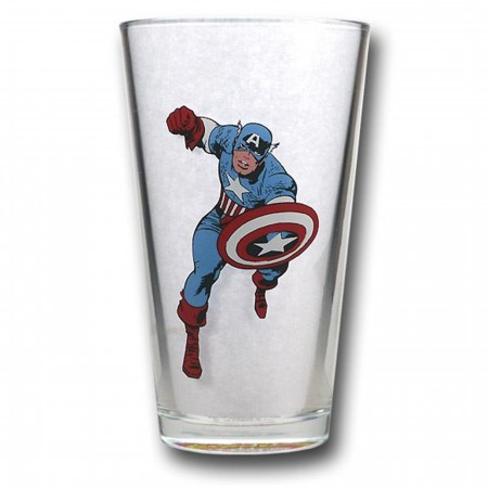 Captain America Kirby Action Pint Glass