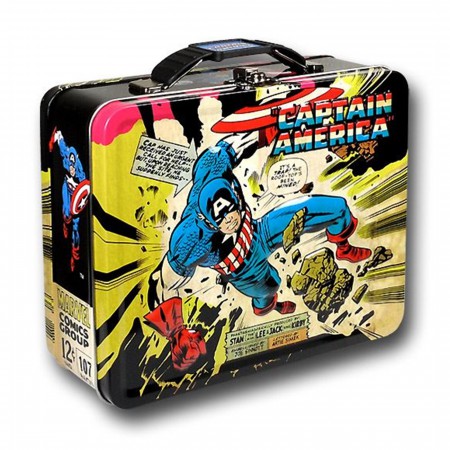 Captain America Jack Kirby Embossed Lunge Lunchbox