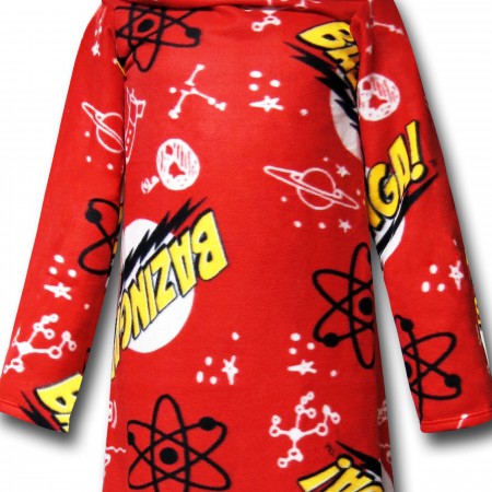 Big Bang Theory Bazinga & Symbols Sleeved Blanket