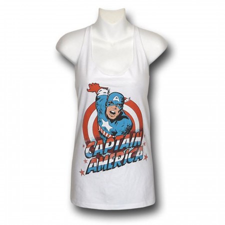 Captain America Womens Cut Tank Top