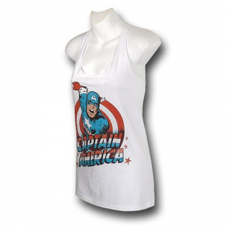 Captain America Womens Cut Tank Top