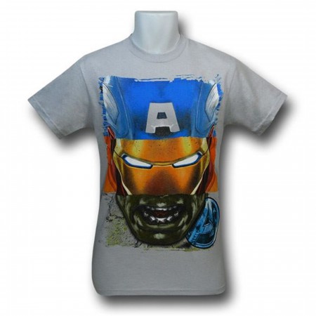 Avengers Movie Hero-Head T-Shirt