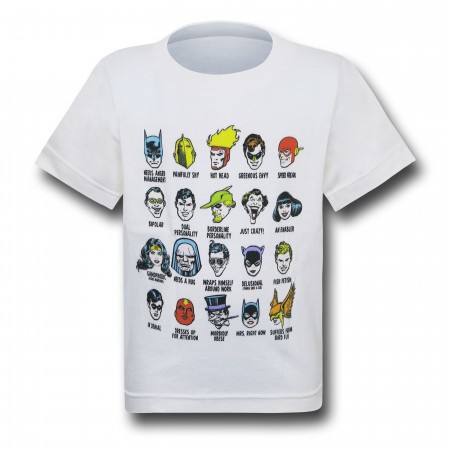 DC Character Heads Kids T-Shirt