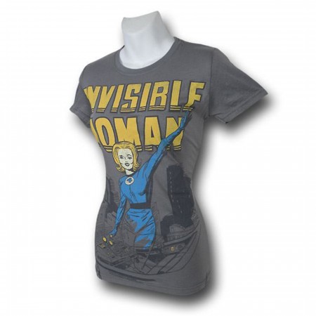 Invisible Woman Juniors Distressed T-Shirt