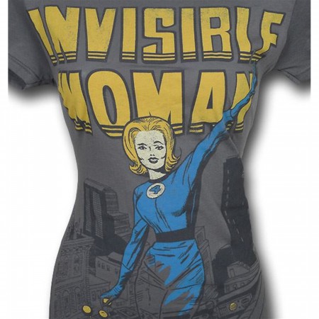 Invisible Woman Juniors Distressed T-Shirt