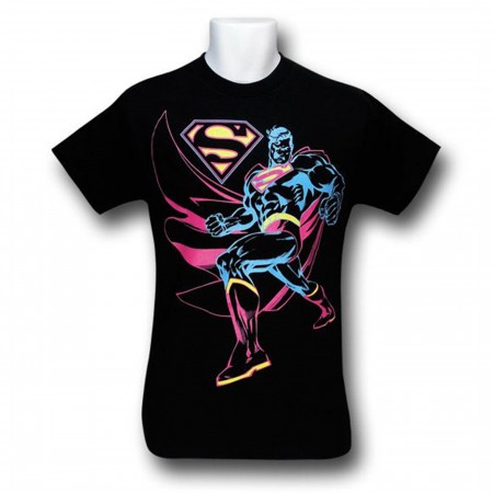 Superman Neon Glow In The Dark T-Shirt