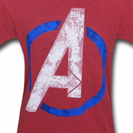 Avengers Symbol Red Heather T-Shirt