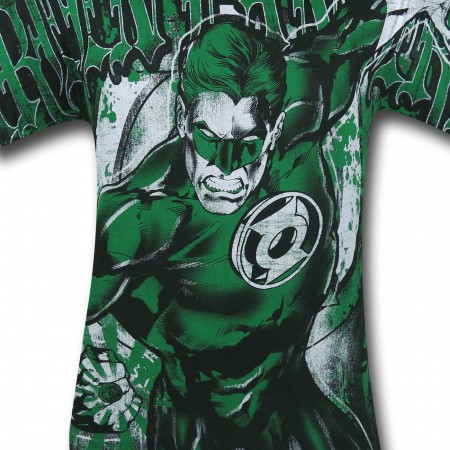 Green Lantern All Over Gothic Print T-Shirt