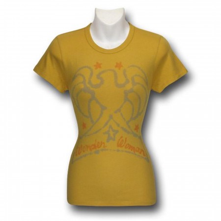 Wonder Woman Jr Womens Mustard T-Shirt