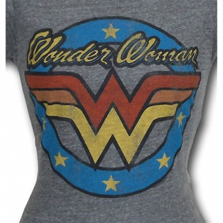 Wonder Woman Round Symbol Jr Junk Food T-Shirt