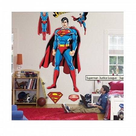 Superman Standing Life Size Wall Decal