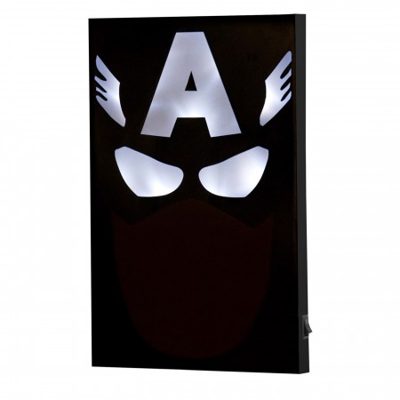 Captain America Minimalist LED MDF Box Art