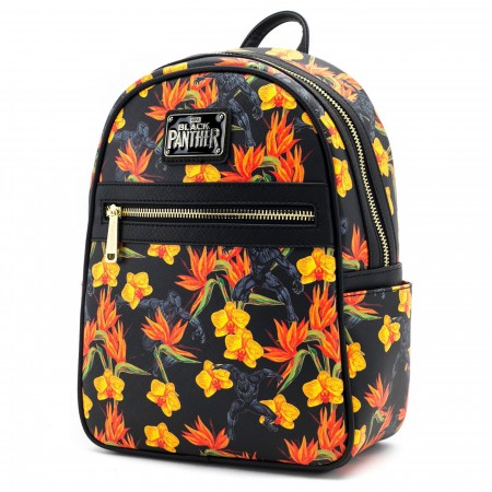 Black Panther Floral Mini Backpack