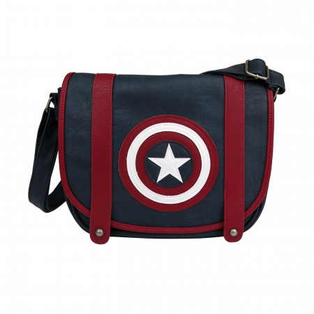 Captain America Faux Leather Cross Body Handbag