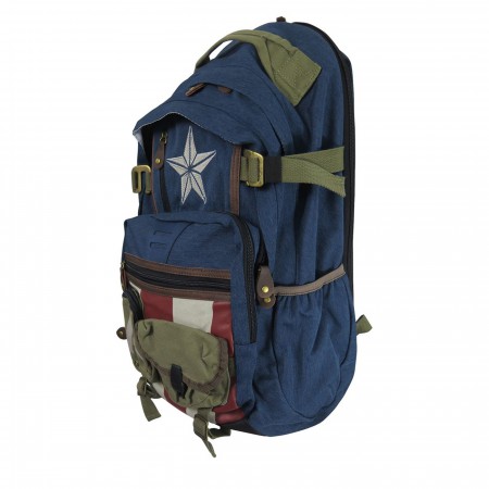 Captain America Herringbone Laptop Backpack