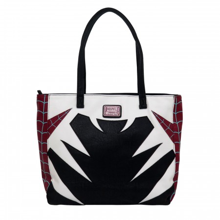 Spider Gwen Faux Leather Handbag with Charm