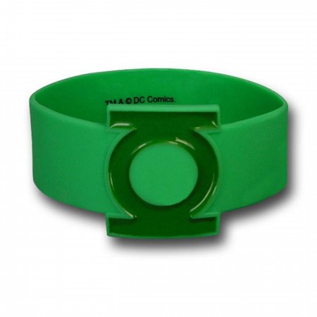 Green Lantern Symbol Molded Rubber Wristband