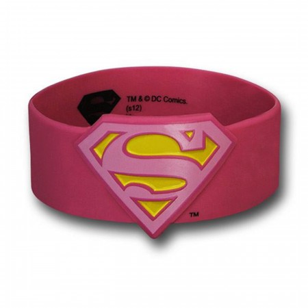 Supergirl Symbol Molded Rubber Wristband