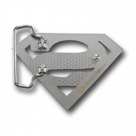 Superman Belt Buckle Chrome Symbol