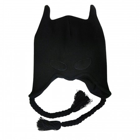 Batman Mask & Cowl Black Peruvian Beanie