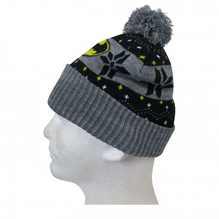 Batman Snowflake Pom Pom Beanie