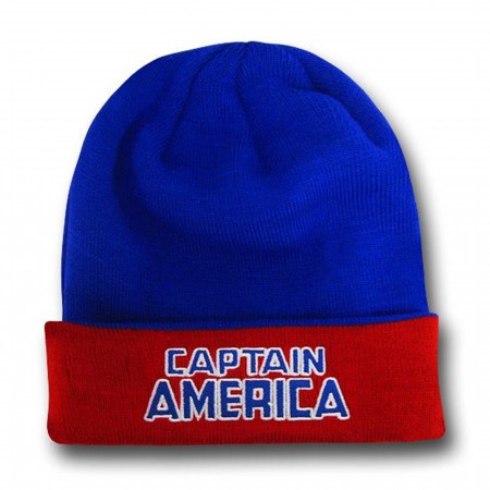 Captain America Symbol Flip It Up Beanie