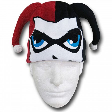 Harley Quinn Cuff Flock Mask Beanie