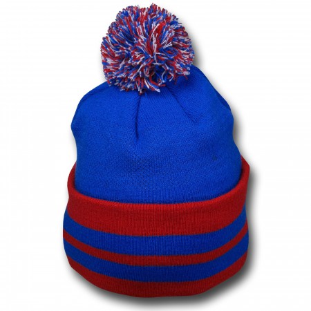 Superman Logo Wide Point Knit Beanie