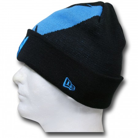 Nightwing New Era Big Symbol Black Knit Beanie