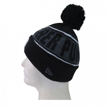 Punisher Fleece Lined Pom Pom Beanie