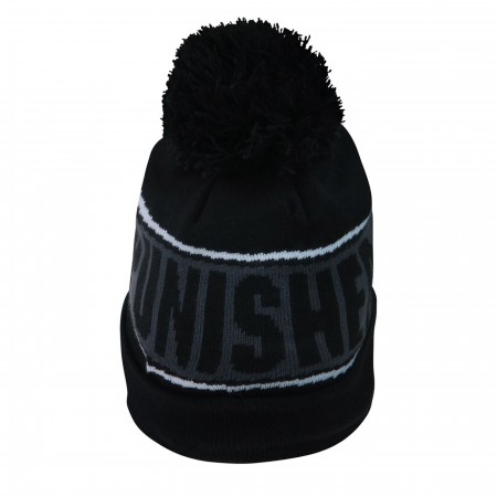 Punisher Fleece Lined Pom Pom Beanie