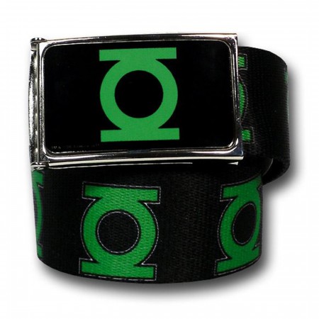 Green Lantern Symbols Black Web Belt