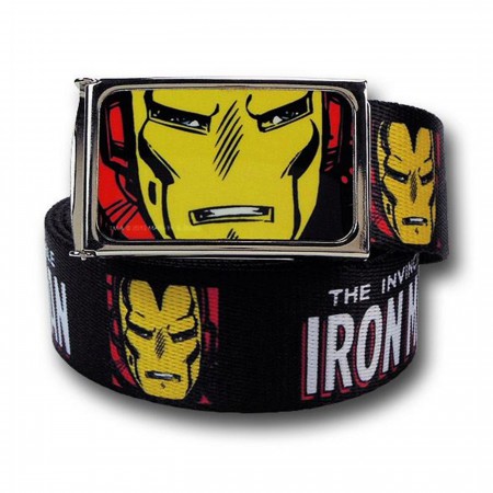 Iron Man Visages and Logo Web Belt