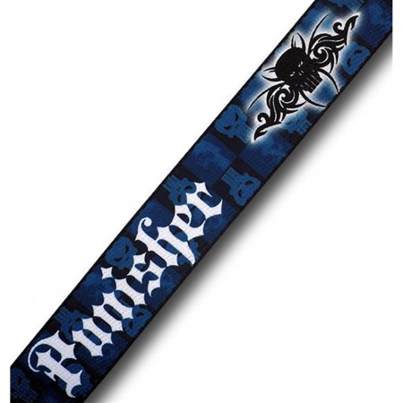 Punisher Tribal Skull Blue Web Belt