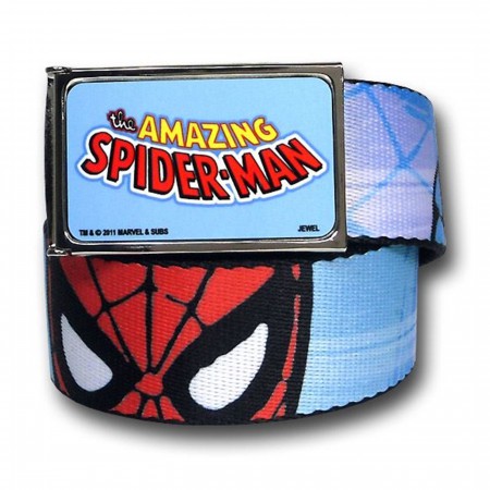 Spiderman Classic Light Blue Web Belt