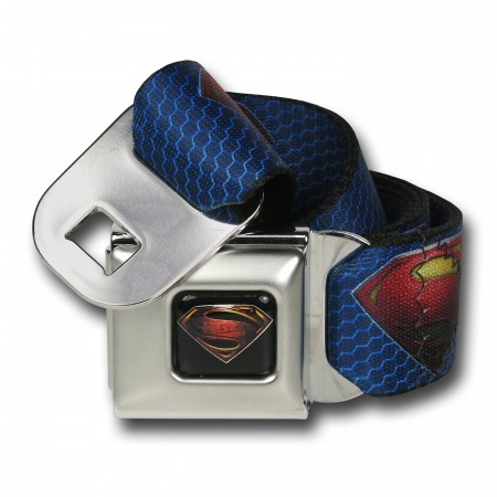 Superman Man of Steel Symbol Seatbelt Belt