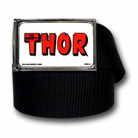 Thor Logo Black Web Belt