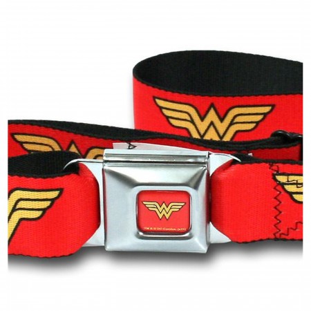 Wonder Woman Symbol Webbed Seatbelt Belt