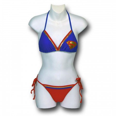 Supergirl Bandeau Triangle Bikini Women's Swimsuit
