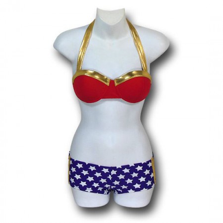 Wonder Woman Bandeau Bikini Women's Swimsuit