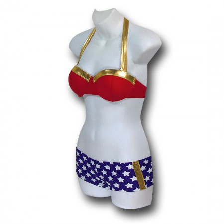 Wonder Woman Bandeau Bikini Women's Swimsuit