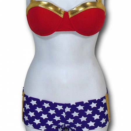 Wonder Woman Bandeau Bikini Women's Swimsuit