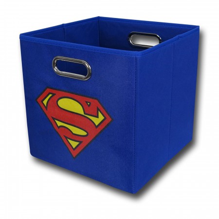 Superman Symbol Blue Folding Storage Bin