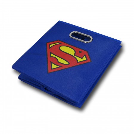 Superman Symbol Blue Folding Storage Bin